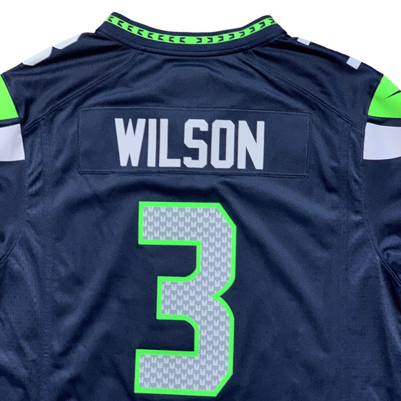 Seattle Seahawks Jersey Russell Wilson #3 Nike Authentic NFL On Field Men Large - Picture 2 of 9